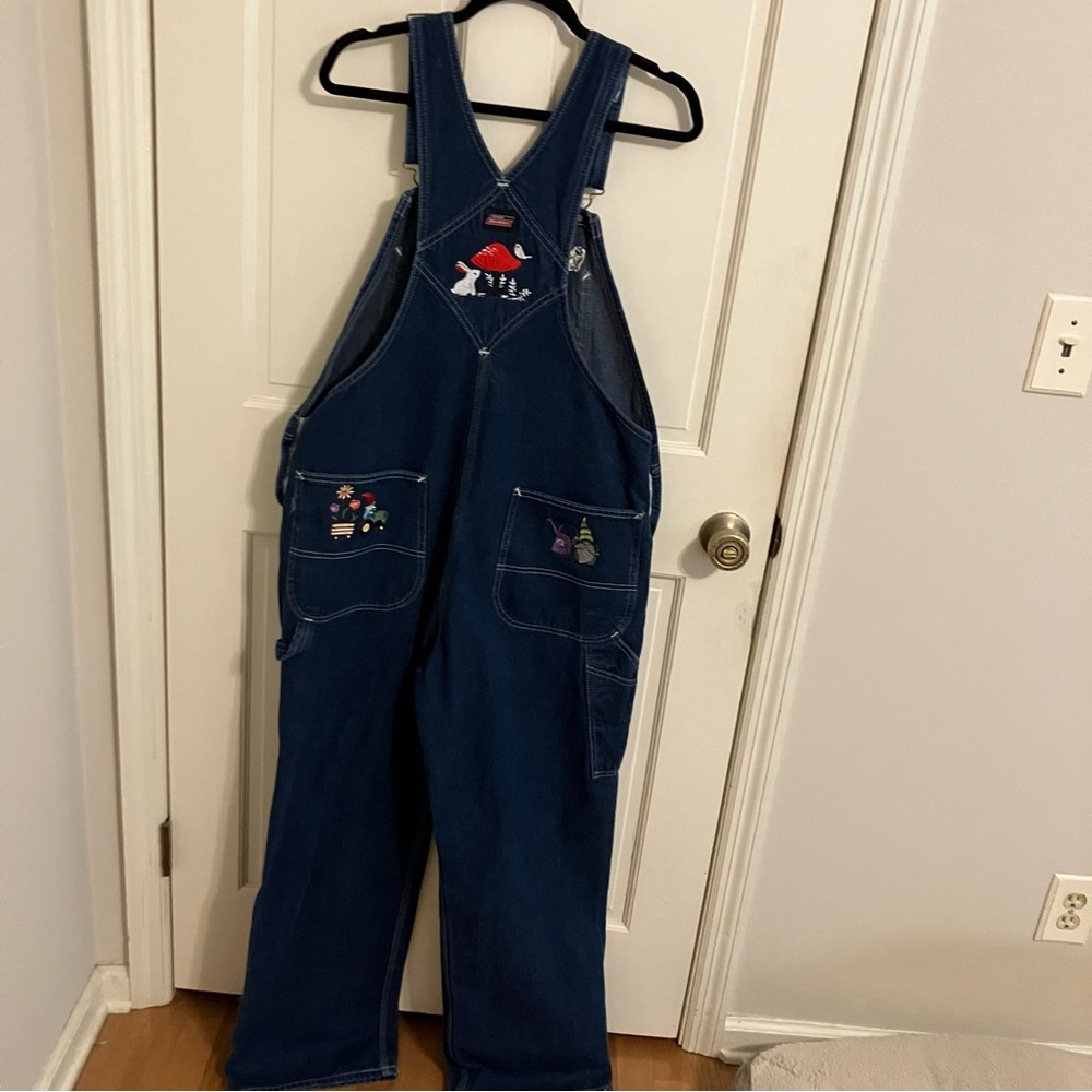 Garden Gnome/Mushroom embroidered Dickies overalls - Picture 7 of 14